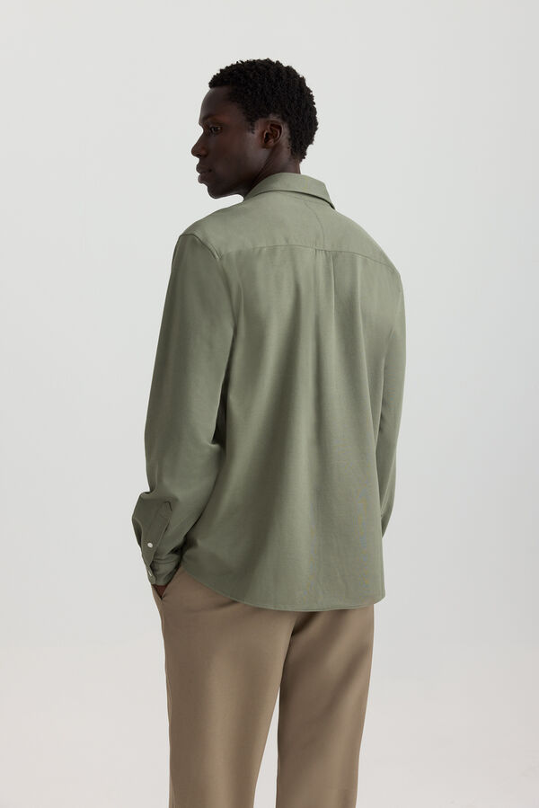 Springfield Camisa performance comfort quick dry y non- iron kaki