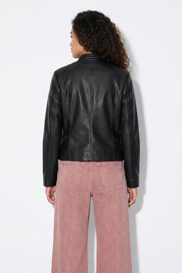 Tiffosi Faux Leather Jacket black