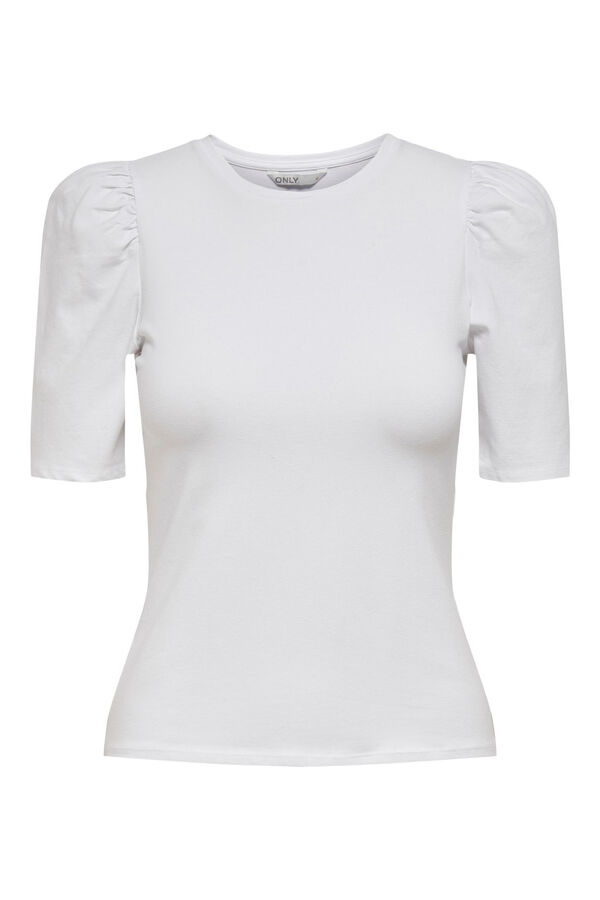 Springfield Top with flounced sleeves white
