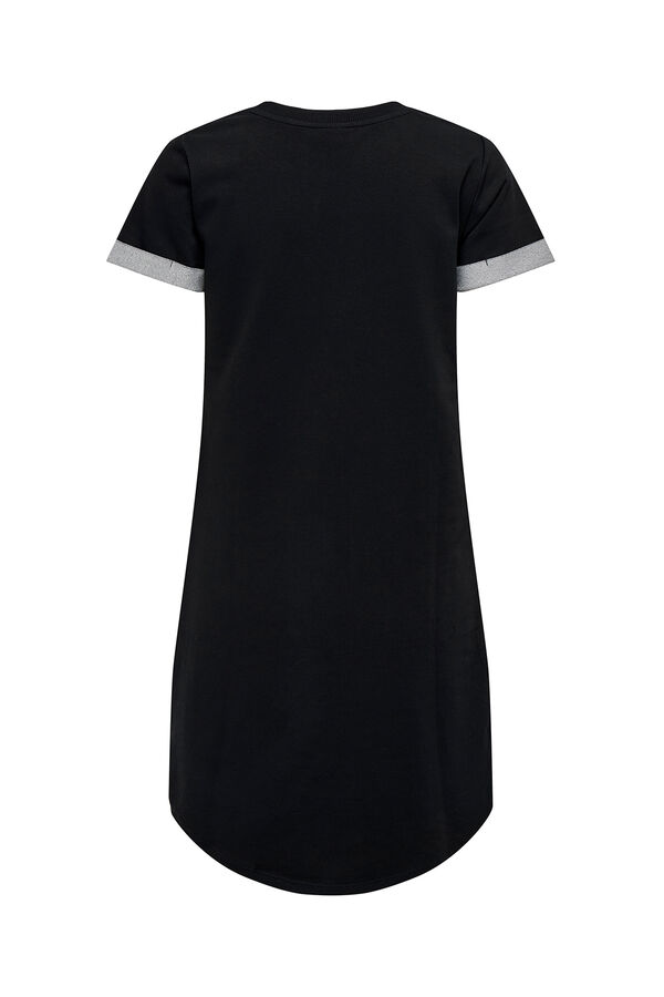 JDY Vestido corto detalle bordado negro