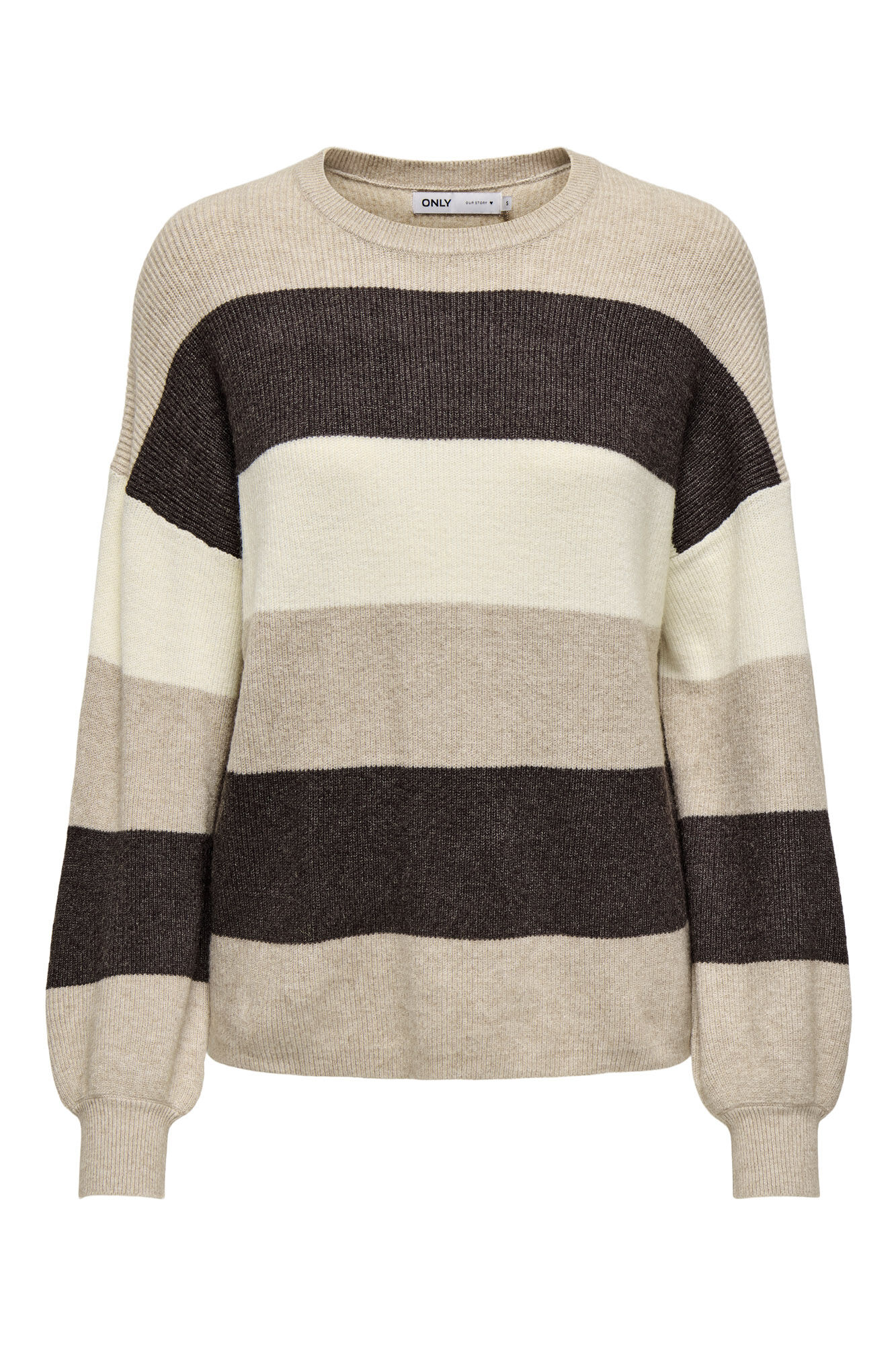Only Gestreifter Pullover mit Rundhalsausschnitt