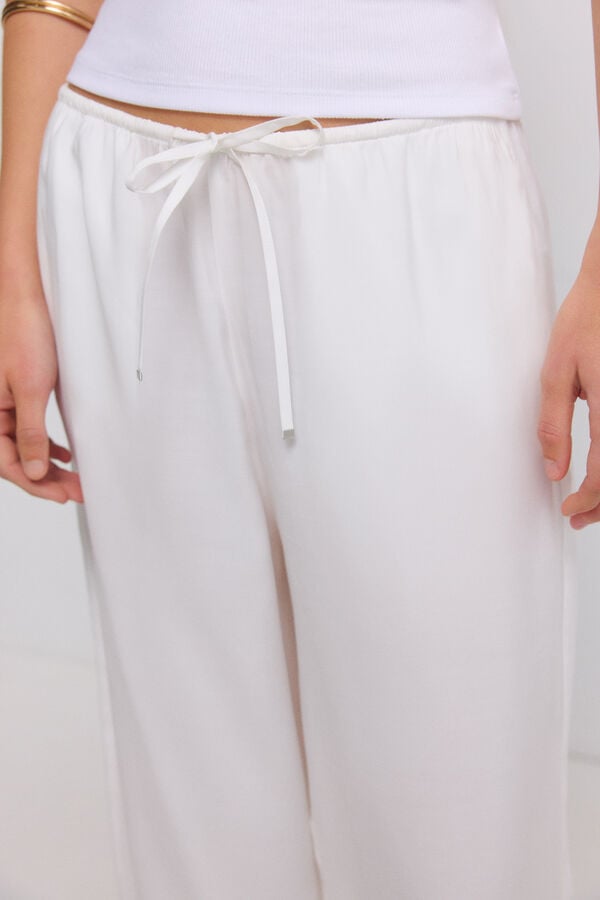 Springfield Pantalon jogger large blanc
