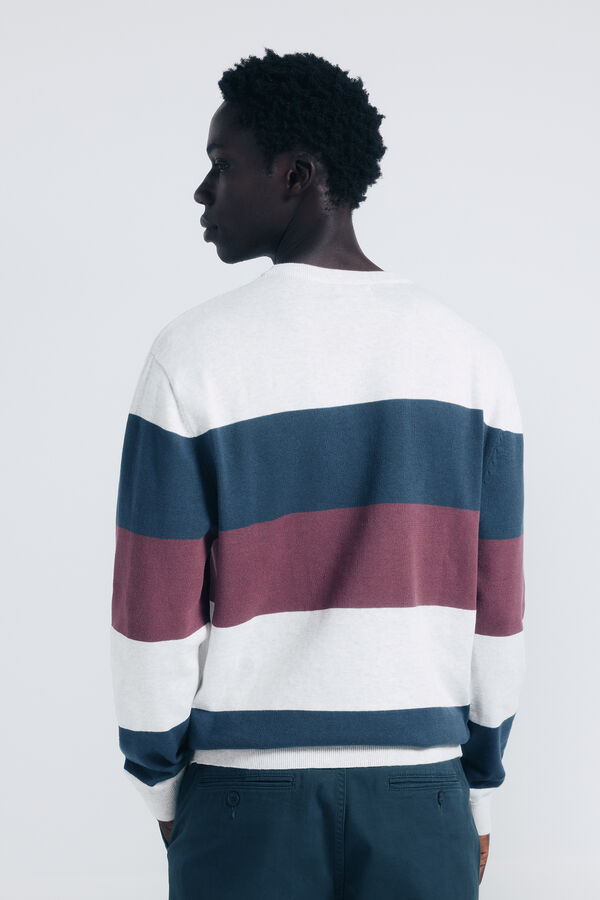 Springfield Jersey rayas bloque color burdeos