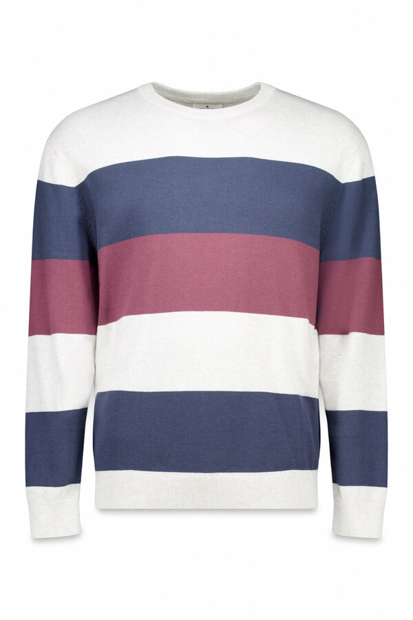 Springfield Jersey rayas bloque color burdeos