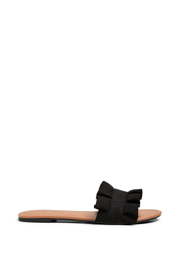 Pieces Flat slider sandal black