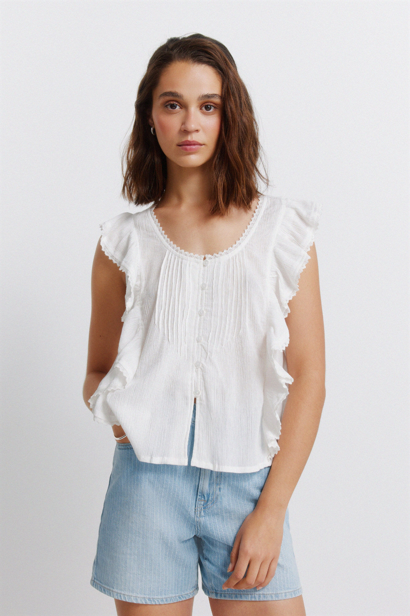 Springfield Romantic ruffle blouse
