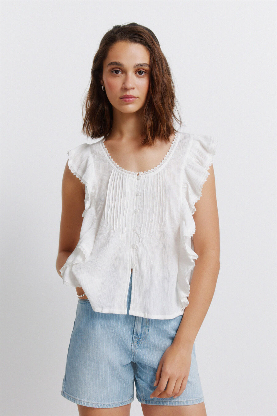 Blusa romántica volantes