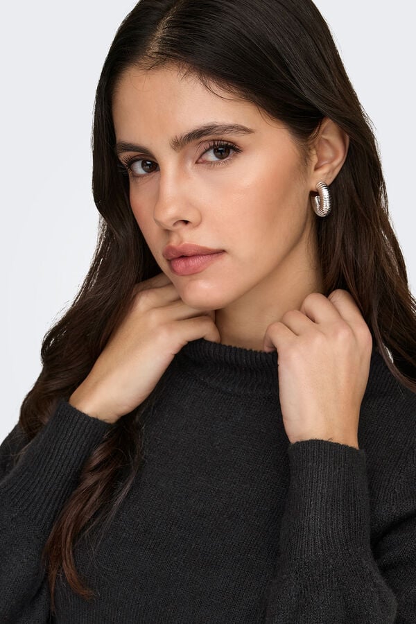 JDY Camisola gola alta preto