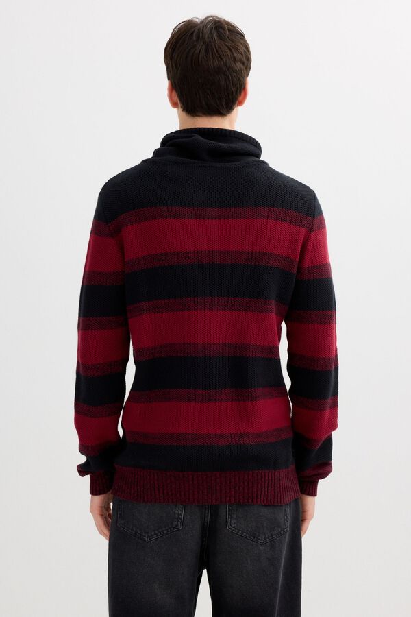 Inside Jersey de punto cuello chimenea rojo