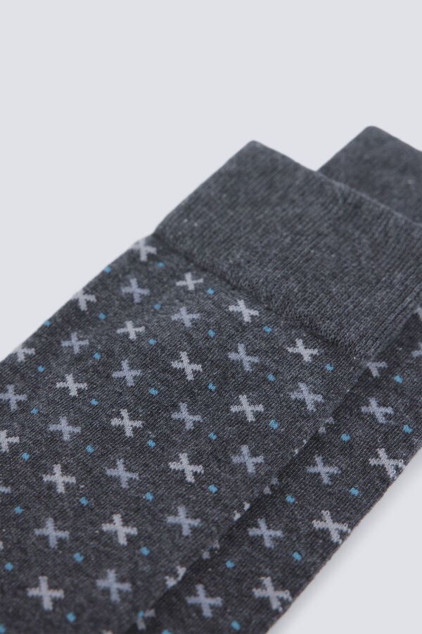 Springfield Calcet&iacute;n largo microbordados gris