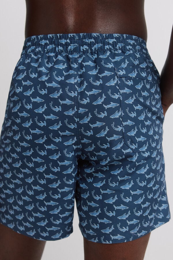 Springfield Shark print swimwear blue