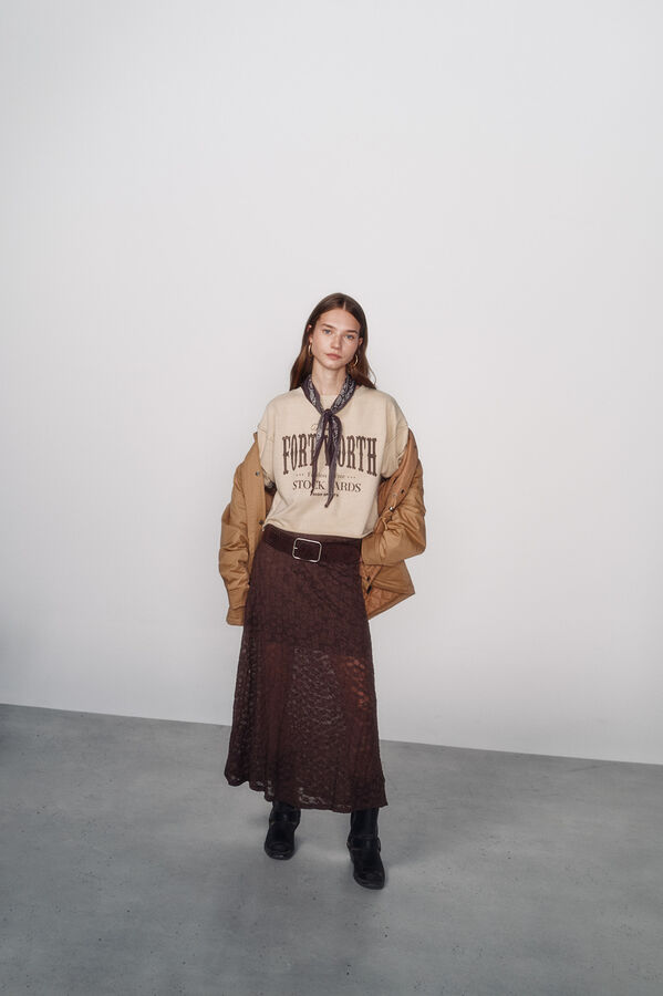 High Spirits Sudadera Cropy nude