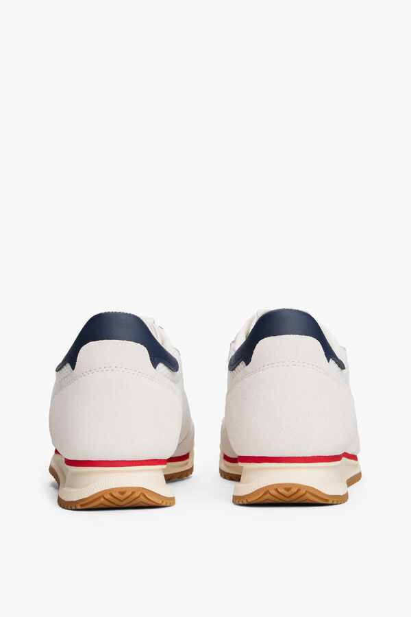 Tommy Jeans White Tommy Jeans sneaker with blue and red details bleu