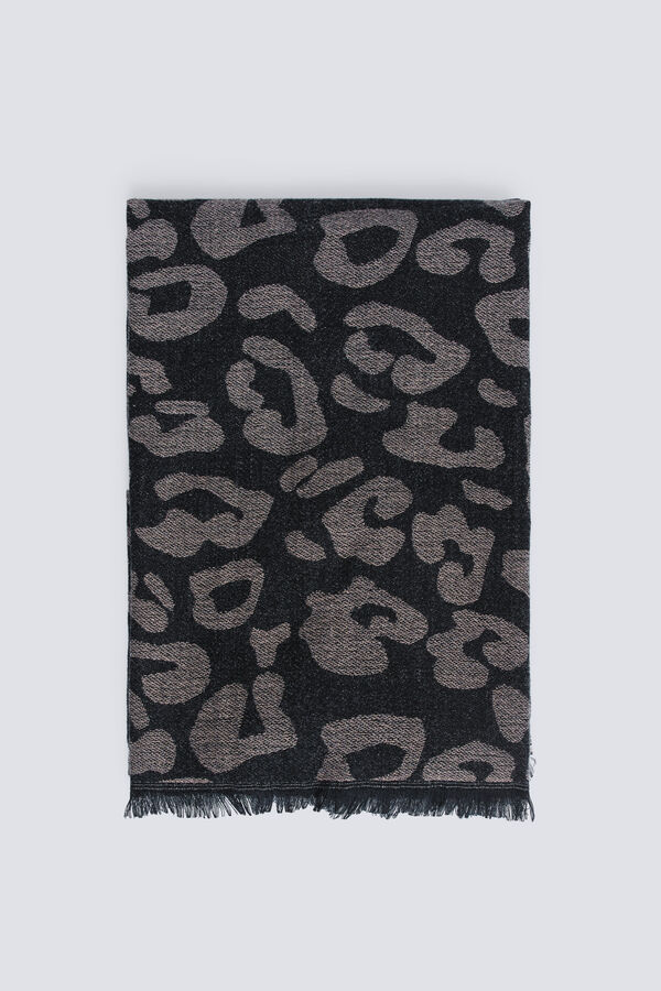 Springfield Bufanda estampado animal gris