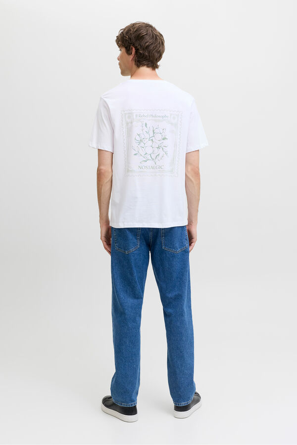 JJ REBEL Camiseta back print blanco