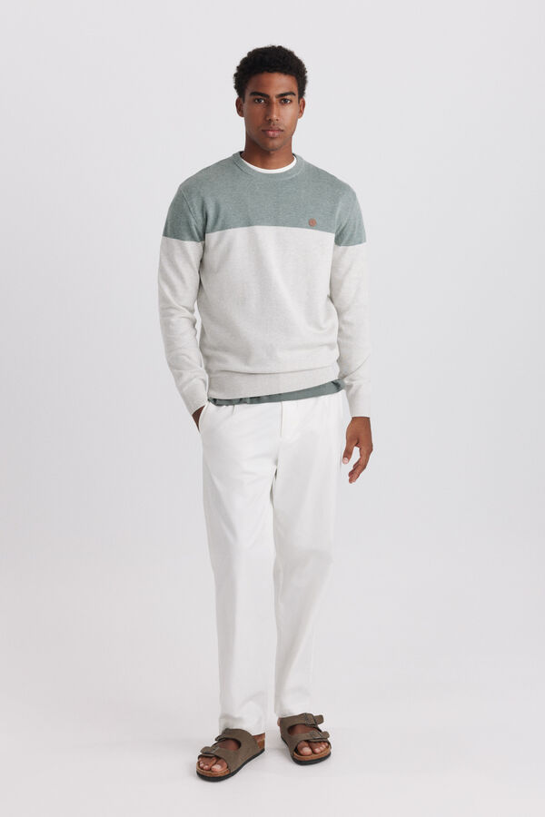 Springfield Colour block basic jumper green