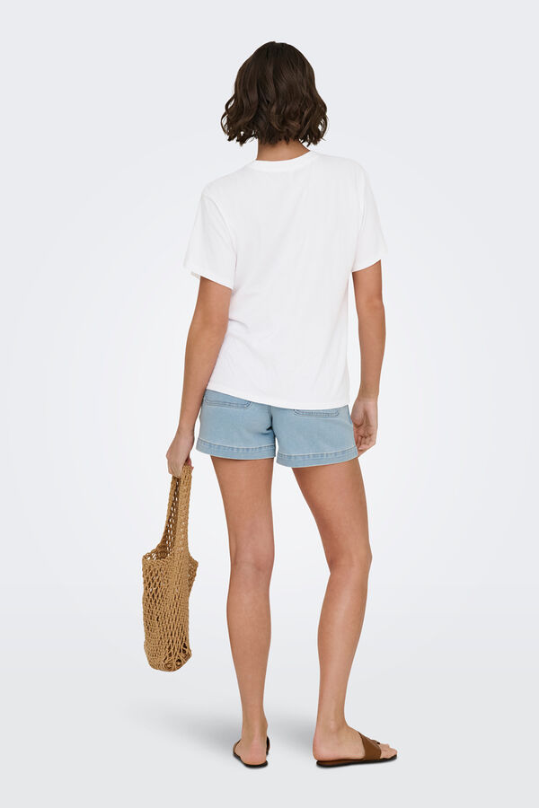 Only Printed front T-shirt white