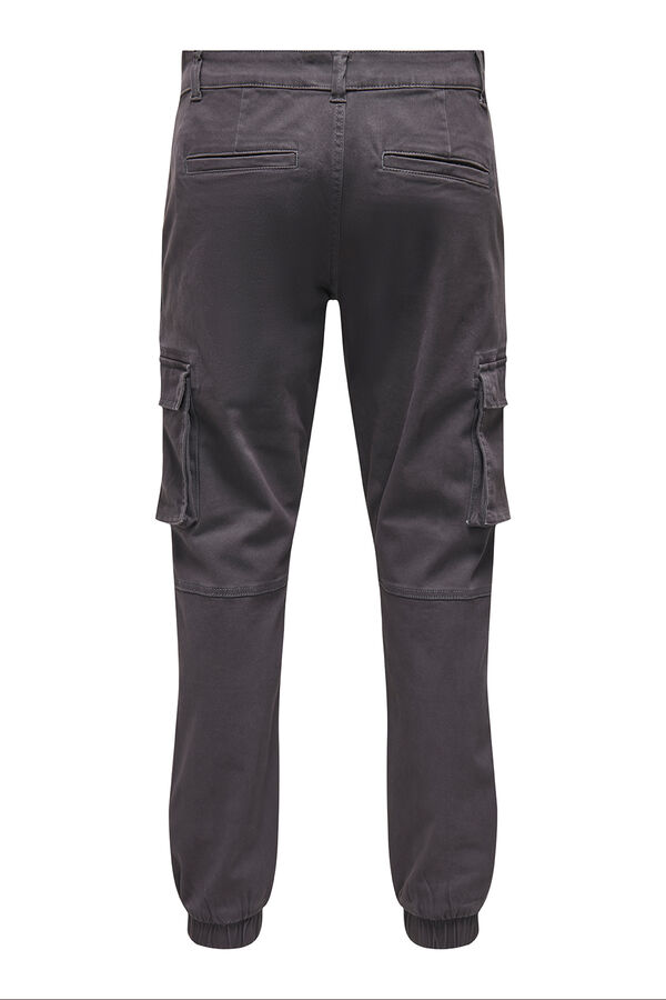 Only & Sons Long cargo trousers grey
