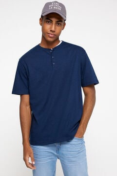 Springfield Henley collar t-shirt bluish