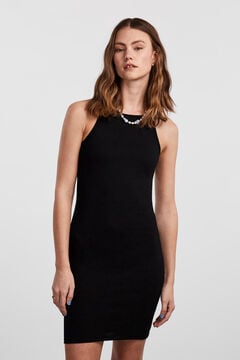 Springfield Kleid kurz Neckholder-Ausschnitt schwarz