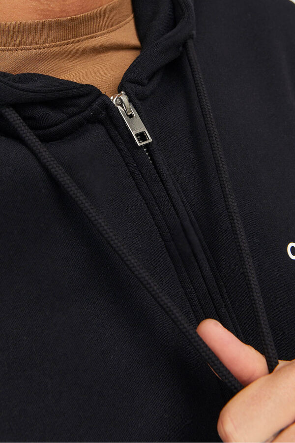 Jack & Jones Sudadera relaxed con cremallera negro