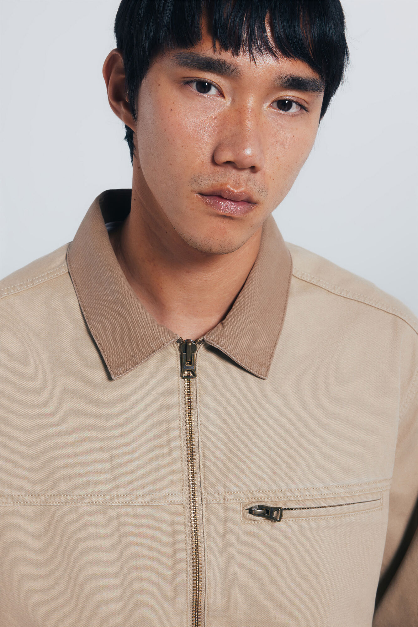 Springfield Contrast washed cotton jacket