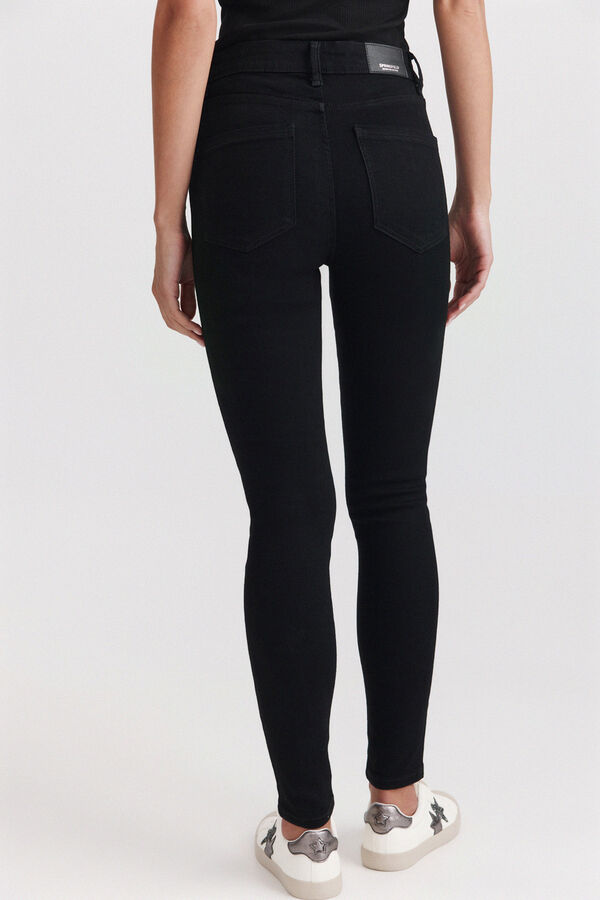 Springfield High-rise skinny jeans black