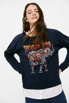 Springfield Sweatshirt „Positive Mind“ marino