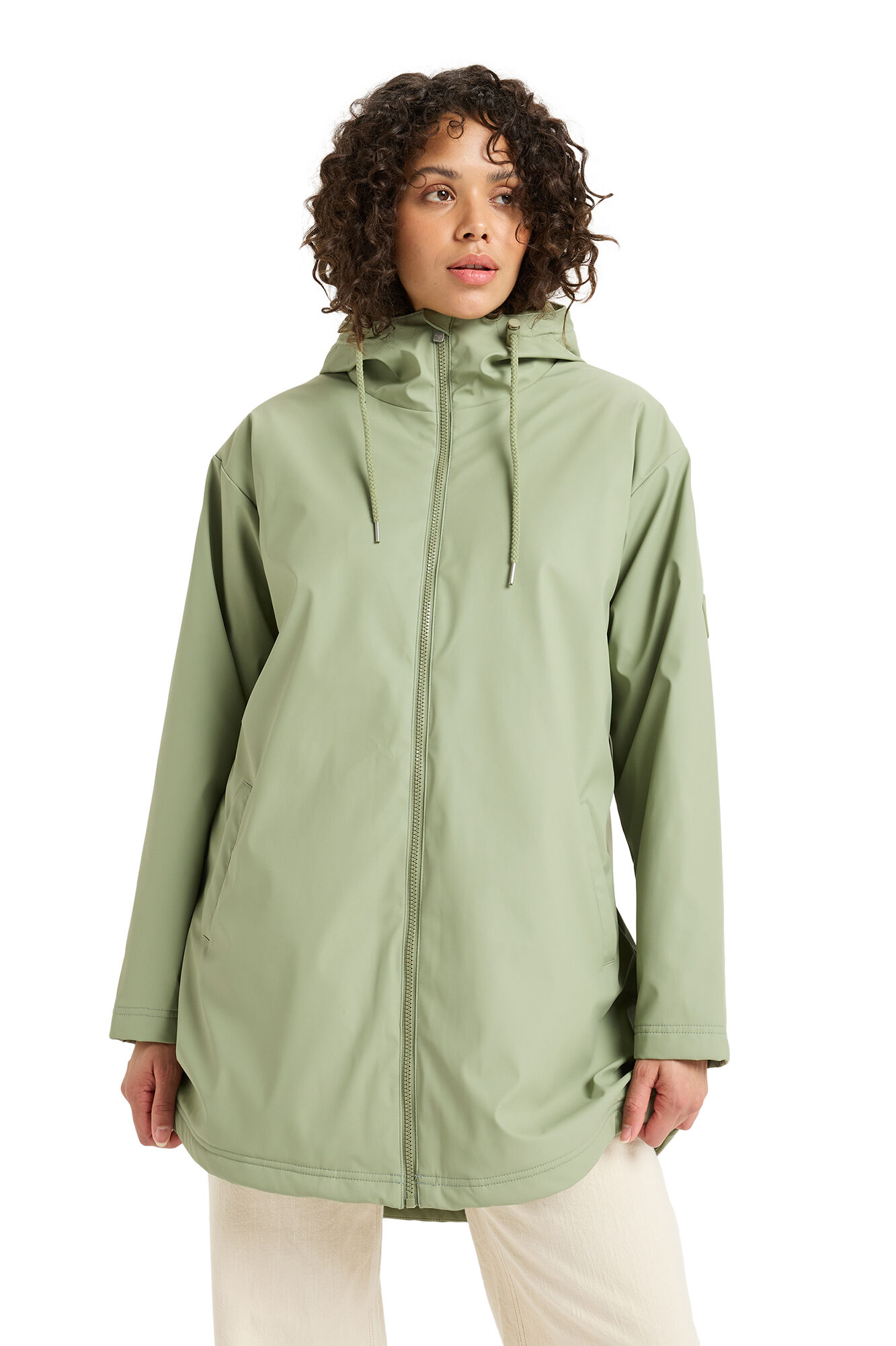 Roxy Rain Road Polar Zip - Sobretudo de chuva feminino