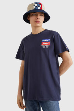 Springfield Tommy Jeans short-sleeved T-shirt with front and back logo. navy
