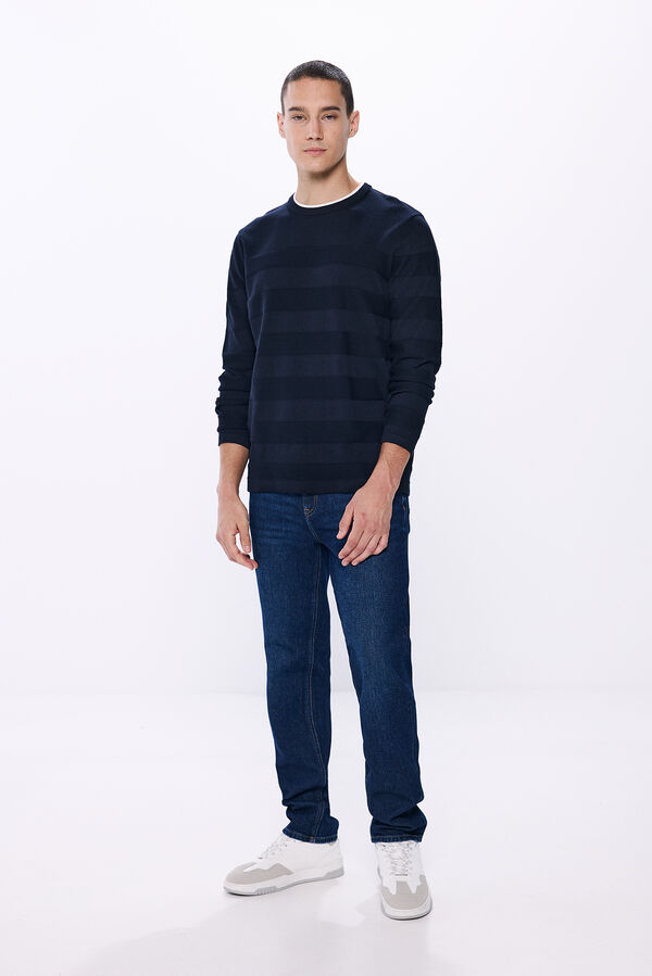 Springfield Double collar jumper navy