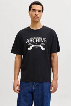 Jack & Jones Gro&szlig;es Logo-T-Shirt Schwarz