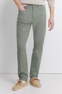 Springfield Washed 5-pocket slim fit trousers