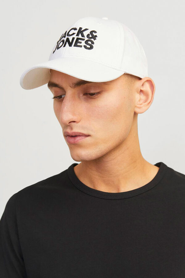Jack & Jones Gorra logo XL blanco