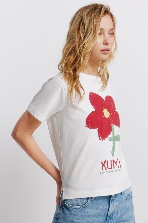 Springfield Camiseta KUMI Flor rosa