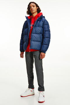 Springfield Puffer coat with flag at the back. navy