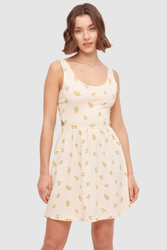 Springfield Kurzes ausgestelltes Kleid Print color