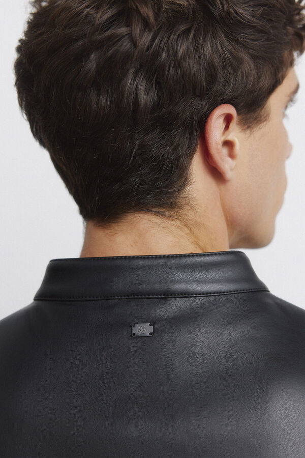 Springfield Faux leather jacket black