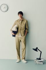 Springfield Lightweight pockets overshirt fit overshirt grey