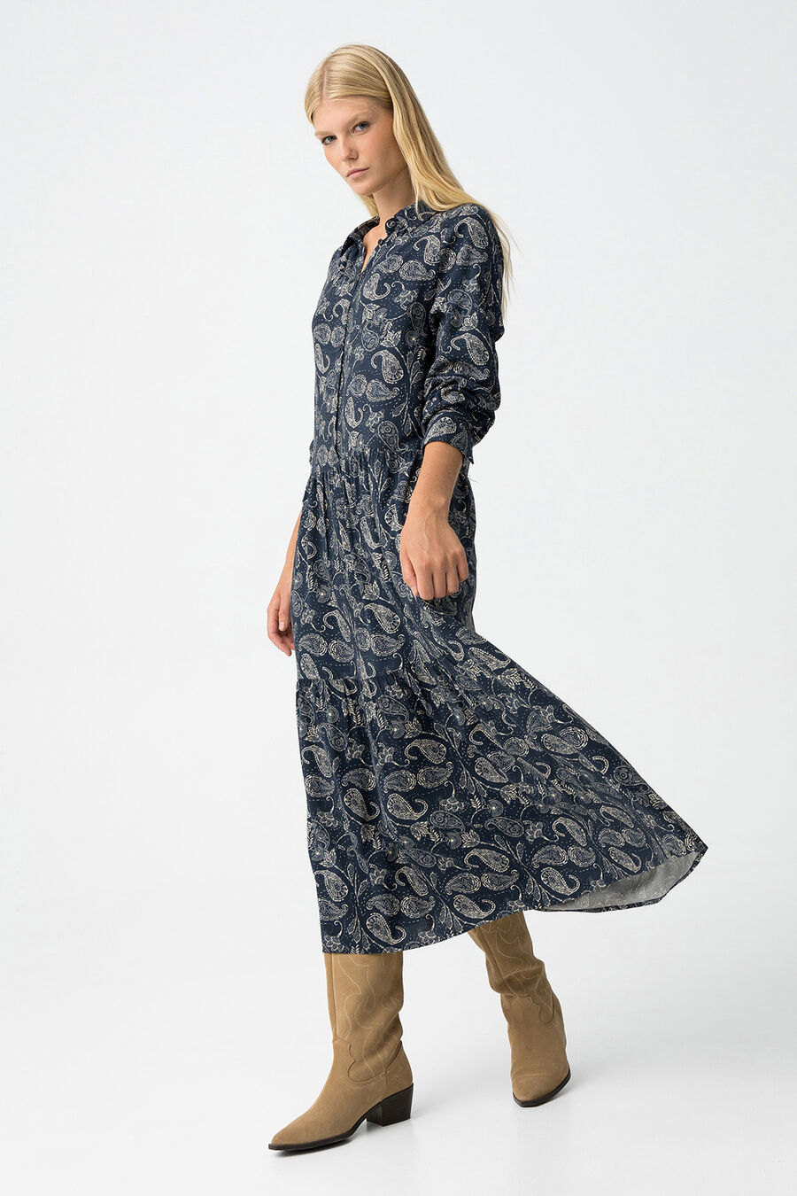 Vestido Camisero Estampado Paisley