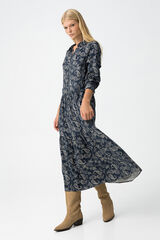 Tiffosi Vestido camisa com estampado paisley azul