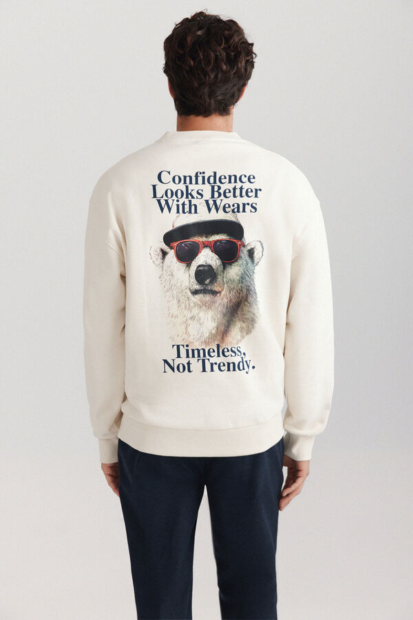 Springfield Bear timeless sweatshirt white