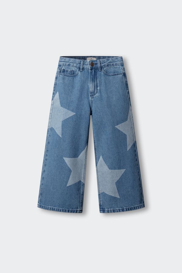 Springfield Kids Sarga culotte sa zvezdicama za devojčice Zelena