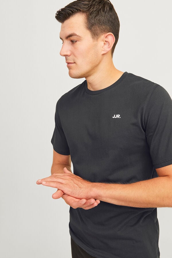 JJ REBEL Essential short-sleeved T-shirt Crna