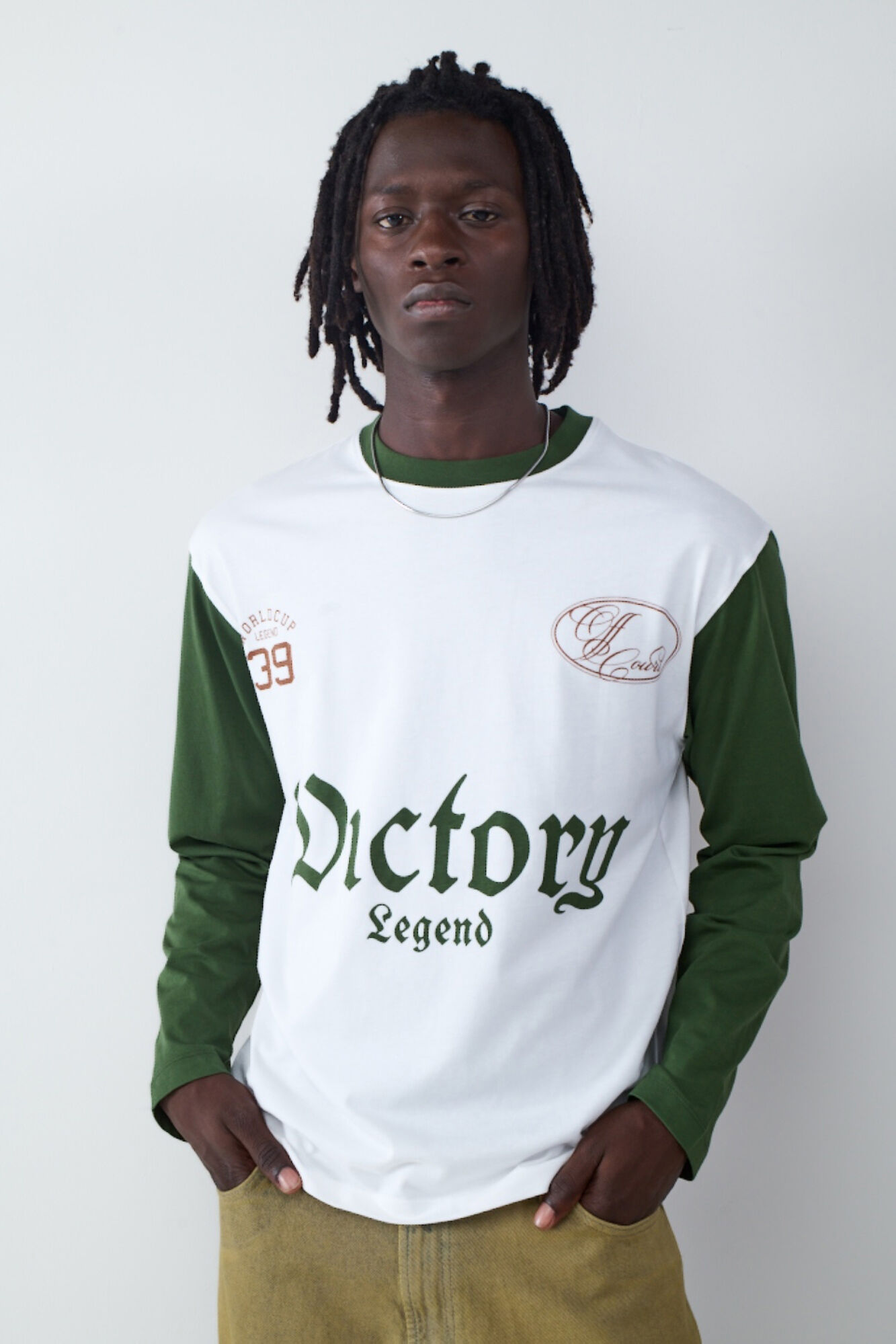 Balmohk long sleeve soccer print t-shirt