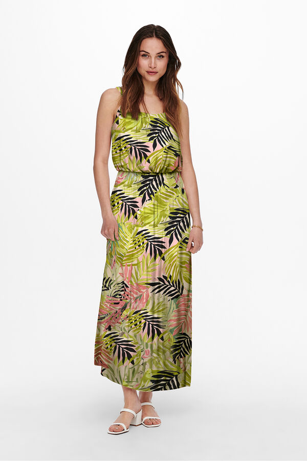 Only Langes einfarbiges Kleid Gr&uuml;n