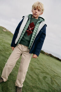 Springfield Kids Camisola cáqui com estampa de diamantes para meninos