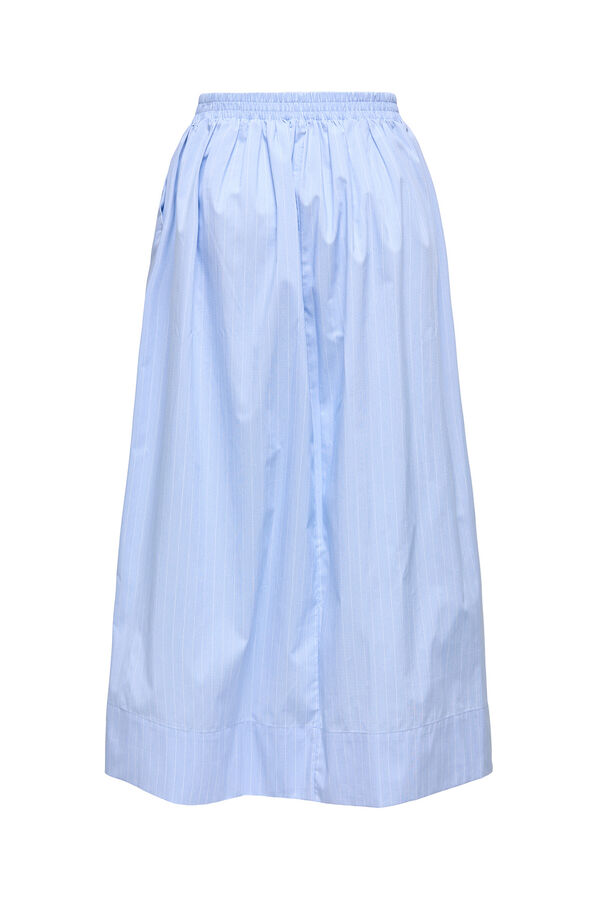 JDY Falda midi rayas azul