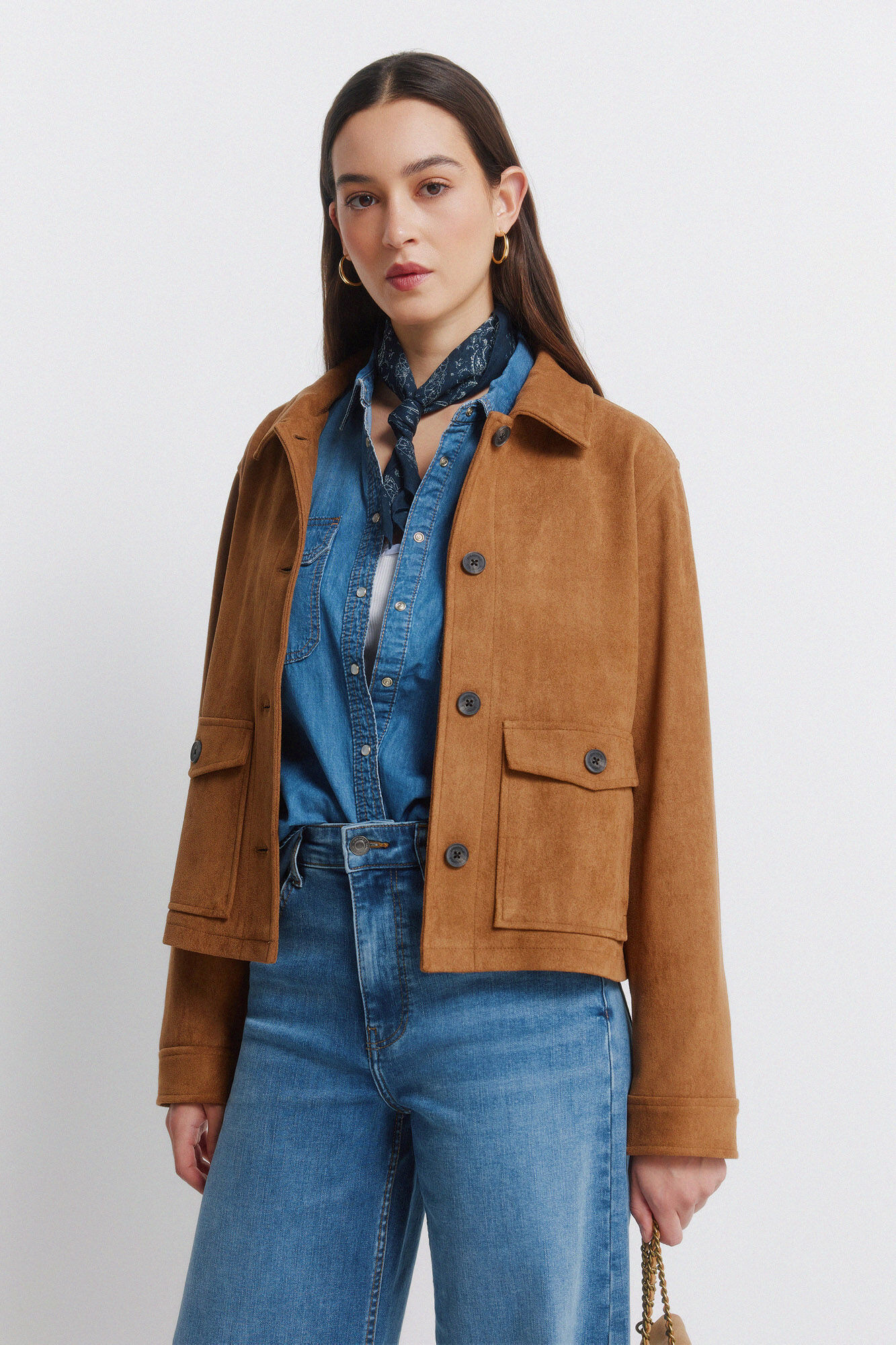 Springfield Suede jacket with pockets