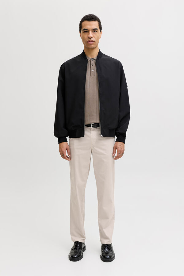 Jack & Jones Pantal&oacute;n chino regular tiro medio gris